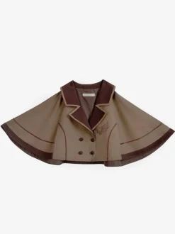 Academic Lolita Cape Coffee Brown Polyester Winter Lolita Outwears