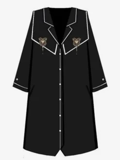 Academic Lolita Coats Black Coat Overcoat Polyester Spring Lolita Outwears