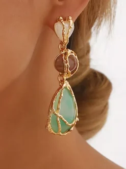 Acrylic Teardrop Shaped Earrings For Women 2026