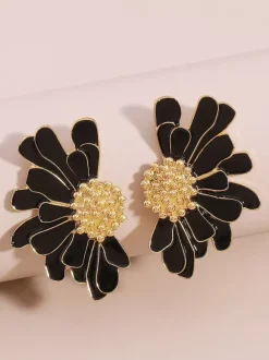 Alloy Flower Earrings For Women 2026