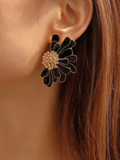 Alloy Flower Earrings For Women 2026