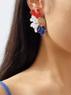 Alloy Flower Earrings For Women 2026