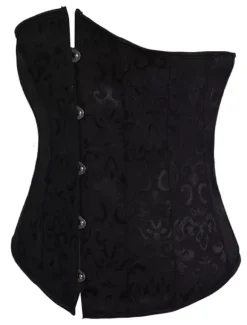 Alluring Black Jacquard Women Sexy Corsets
