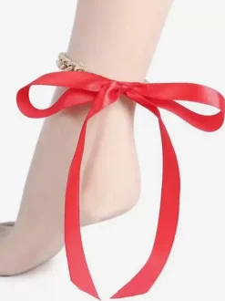 Anklet Bow Gold Plated Bikinis Swimsuit Beach Vacation Ankle Bracelet