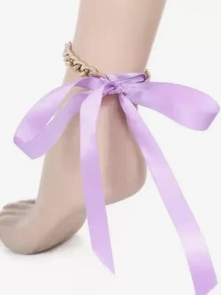 Anklet Bow Gold Plated Bikinis Swimsuit Beach Vacation Ankle Bracelet