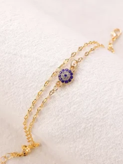 Anklet Evil Eye Delicate Minimalist Chic Beach Ankle Chain