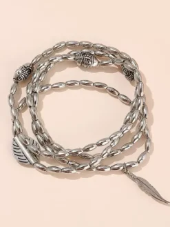 Anklet Feather Pendant Plated Boho-Inspired Ankle Bracelet