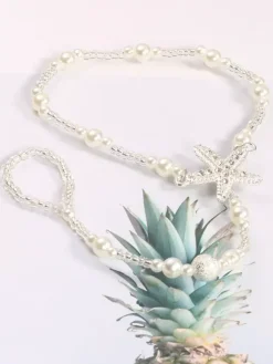 Anklet Starfish Pearl Romantic Bikinis Beach Summer Ankle Chain