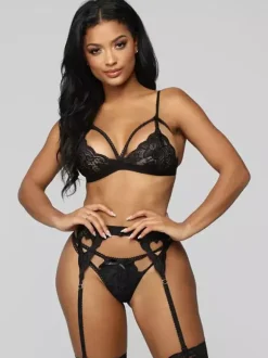 Babydoll For Woman Black Sheer Lace Sexy Lingerie