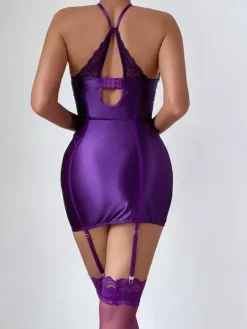 Babydolls Lingerie Babydoll For Woman Black Polyester Sexy