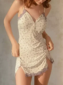 Babydolls Lingerie Woman Black Lace Polyester A-line Sexy Sleepwear