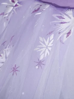 Ballet Dance Costumes Purple Women's Kid's Ballerina Ruffles Lace Floral Print Polyester Dress Dancing Wear