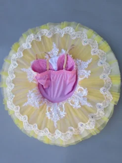 Ballet Dance Costume Kids Beaded Applique Ballerina Tutu Dresses For Little Girls