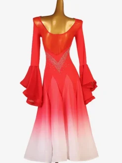 Ballroom Dance Costumes Black Women's Lycra Spandex Dress Dance Wear