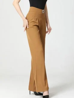 Ballroom Dance Costumes Dark Green Women's Polyester Pants Dance Dress