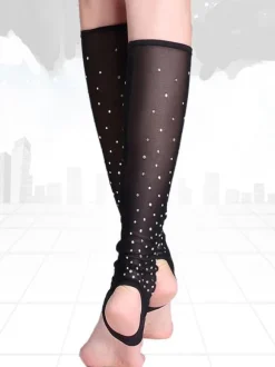 Belly Dance Accessories Black Tulle Socks For Women