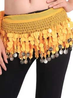 Belly Dancing Hip Scarf Blue Tiered Tassels Waist Chains Women's Belly Dance Costume Accessories