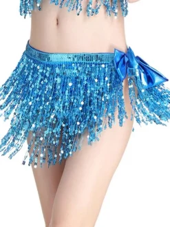 Belly Dance Waist Chain Gold Women's Sequined Costume Accessories