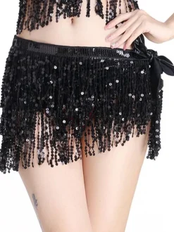 Belly Dance Waist Chain Gold Women's Sequined Costume Accessories