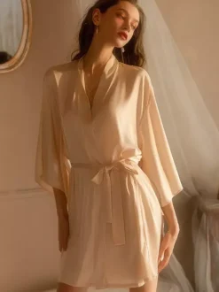 Birdal Lingerie Robe Pajamas Sleepwear Robes Black Lingerie Loungewear