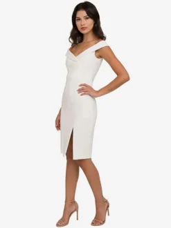Birthday Party Dresses Off-Shoulder High-slit Short Dress
