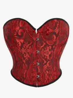 Black Corset Lingerie Shapewear Black Front Button Women's Corsets