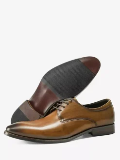 Black Dress Shoes Men's Round Toe Lace Up Shoes