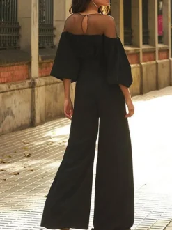 Black Evening Dress 2026 V-Neck Stretch Crepe Half Sleeves Backless Floor Length Formal Dresses Wedding Guest Dresses Free Customization