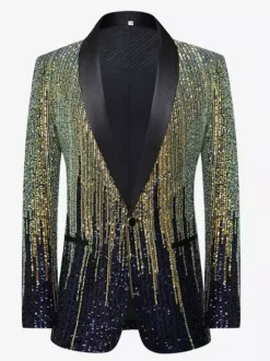 Black Gold Top Retro Long Sleeves Performace Stage Retro Costumes Dancing Wear