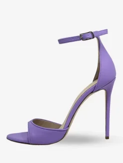 Black Heeled Sandals Open Toe Stiletto Heel Ankle Strap Sandal Shoes