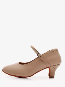 Black Latin Dance Shoes Round Toe Mary Jane Ballroom Dance Shoes
