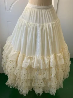Black Lolita Petticoats Lace Polyester Stars Print Gothic Lolita Petticoat Skirt