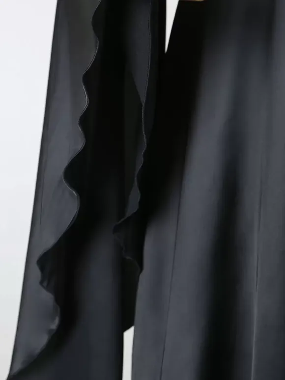 Black Vintage Costume Gothic Long Sleeves Maxi Dress For Women's Dress Carnival