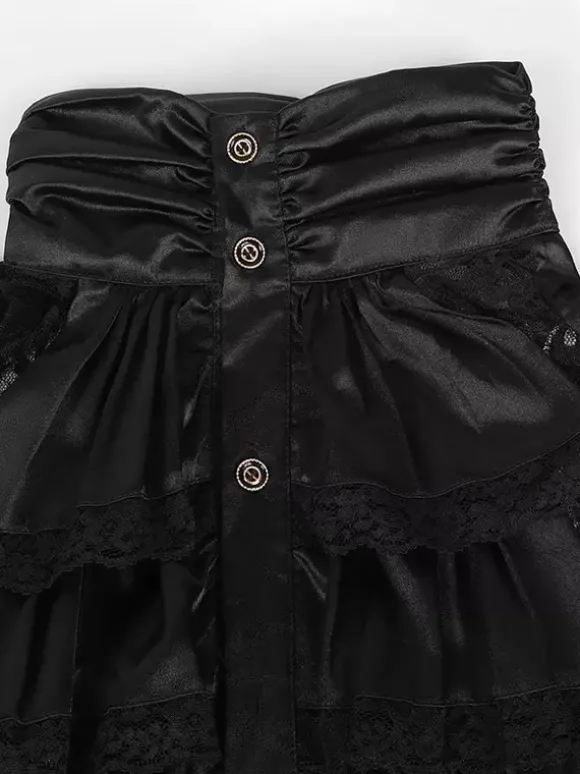 Black Vintage Top Retro Long Sleeves Polyester Polyester Fiber Shirt Retro Costumes For Man