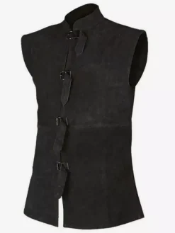 Black Vintage Top Retro Polyester Sleeveless Retro Costumes For Man