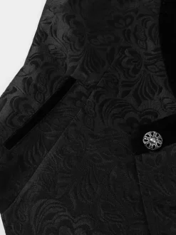 Black Vintage Top Retro Sleeveless Polyester Polyester Fiber Waistcoat Retro Costumes For Man
