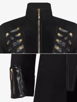 Black Vintage Western Jacquard Long Sleeves Polyester Clothes Retro Costumes For Man