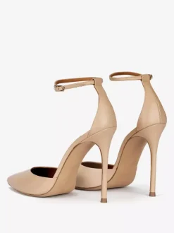 Black Dress High Heels Pointed Toe Stiletto Heel Ankle Strap Pumps