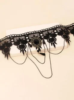 Black Gothic Wedding Necklaces Black Wedding Necklace