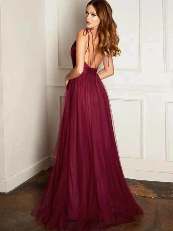 Black Loyal Wedding Dresses Tulle A-Line Sleeveless Split Front Floor-Length Bridal Gown Free Customization