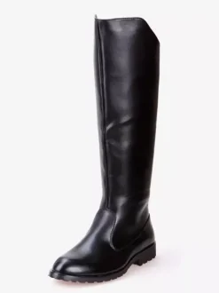 Black Men's Riding Boots Round Toe Military Boots