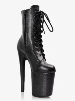 Black Platform Sexy Boot Stiletto Heel Pole Dancing Booties