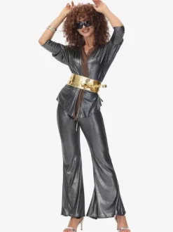 Black 90's Retro Tudor Dress Costumes Women's Hip Pop Costume Outfits
