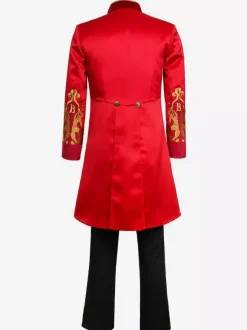 Black Vintage Set Retro Polyester Grommets Long Sleeves Retro Costumes For Man