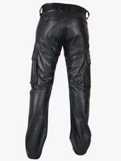 Black Vintage Skinny Retro PU Leather Retro Costumes For Man