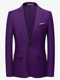 Blazers & Jackets Men's Casual Suits Formal Cyan Blue Dark Green Quality Men's Casual Suits
