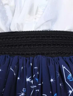 Blue Lolita Dress Sweet Constellation Printed Lolita Skirt With Black Lace Trim