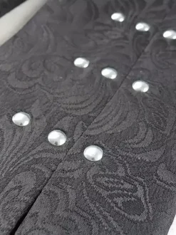 Blue Vintage Top Vintage Buttons Long Sleeves Polyester Polyester Fiber Overcoat Retro Costumes For Man