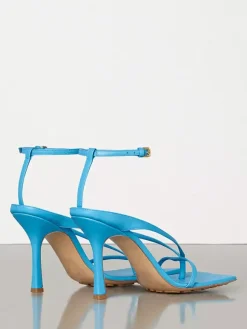 Blue Flip Flop Sandals Women's Thong Strappy High Heel Sandal Shoes
