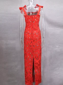 Bodycon Long Dress With Bow Straps Summer Long Party Dress For Women 2026